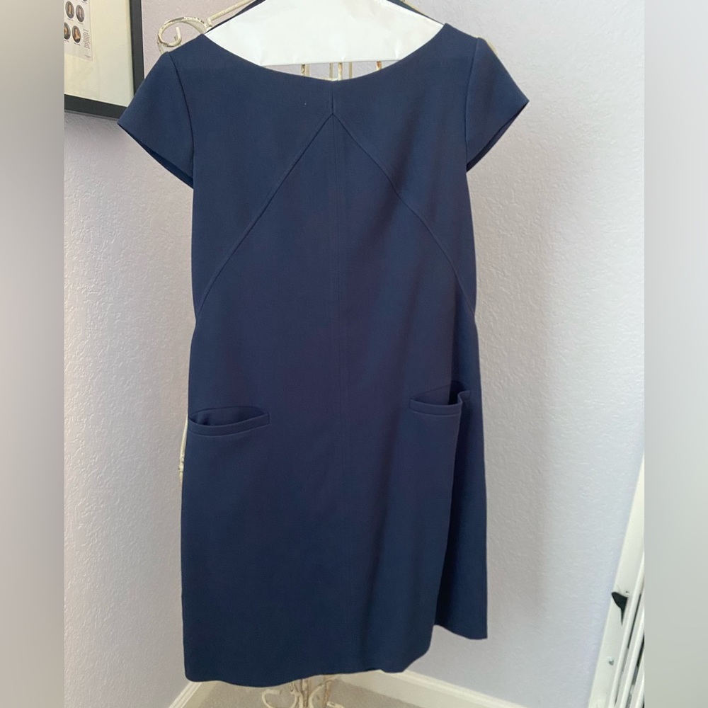 Eliza J navy shift dress